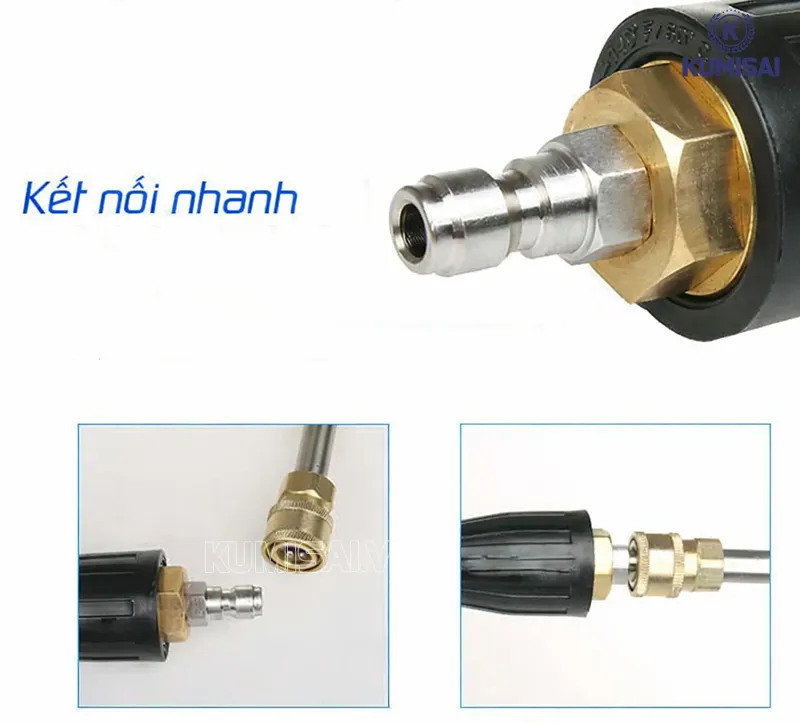 Khả năng kết nối nhanh với súng phun Khả năng kết nối nhanh với súng phun