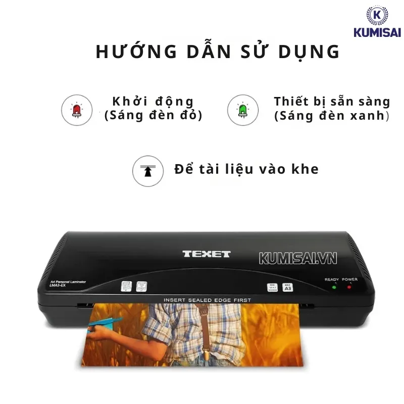 Các bước sử dụng máy ép plastic Texet LMA4-EX Các bước sử dụng máy ép plastic Texet LMA4-EX