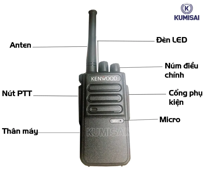 Cấu tạo bộ đàm Kenwood TK-720 Plus