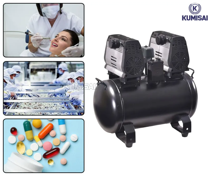 Ứng dụng máy nén khí không dầu Bofon 2 đầu nén