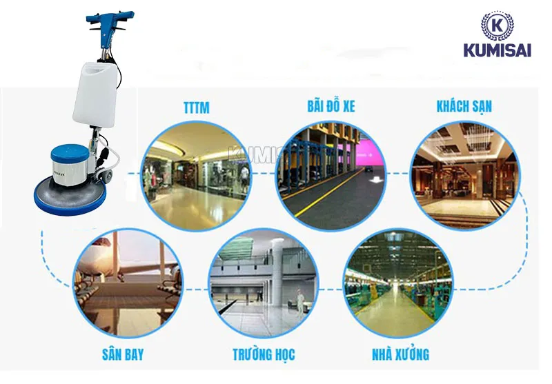 Máy chà sàn đơn Hiclean HC 175 an toàn, tính ứng dụng cao