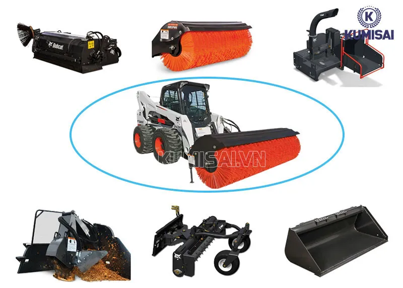 Các bộ phận cơ bản của xe quét rác Bobcat