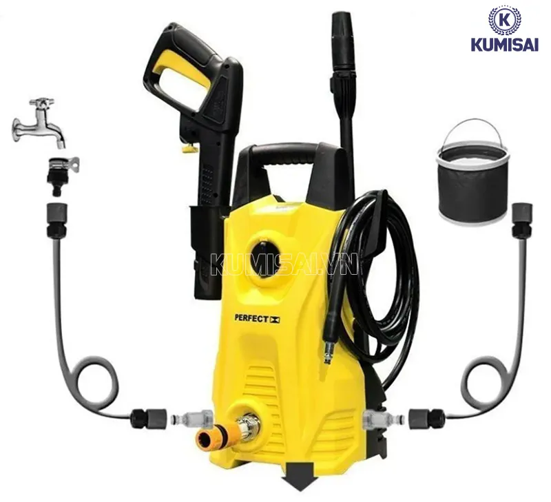 Máy rửa xe cao áp Perfect PF-MO7050 có thể hút nước từ nhiều nguồn