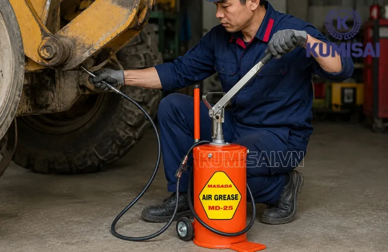 MASADA MD-25 hoạt động theo cơ chế tạo áp lực cơ học thủ công