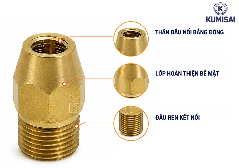 Cấu tạo đầu đồng trung gian súng phun Cấu tạo đầu đồng trung gian súng phun