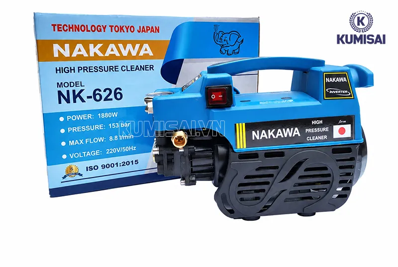 Máy rửa xe Nakawa 1880W NK-626 chính hãng