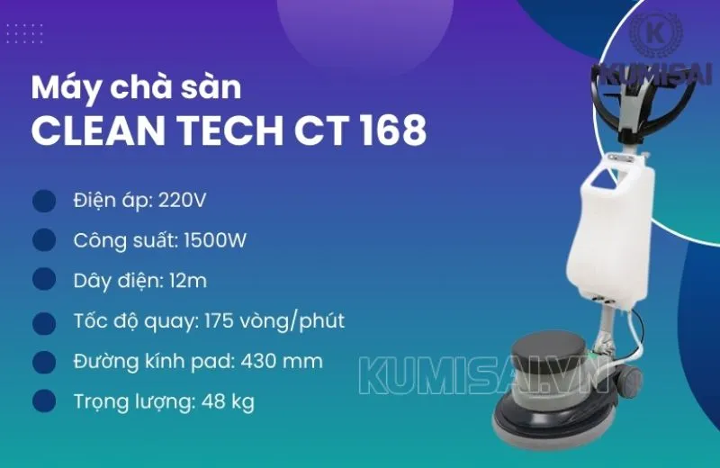 Siêu phẩm máy chà sàn Clean Tech CT 168 Siêu phẩm máy chà sàn Clean Tech CT 168