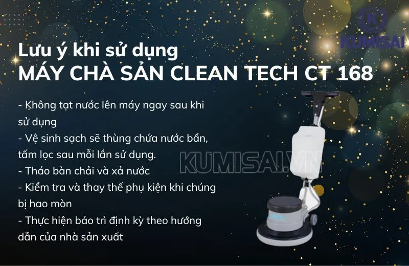 Một số lưu ý khi dùng máy chà sàn Clean Tech CT 168 Một số lưu ý khi dùng máy chà sàn Clean Tech CT 168