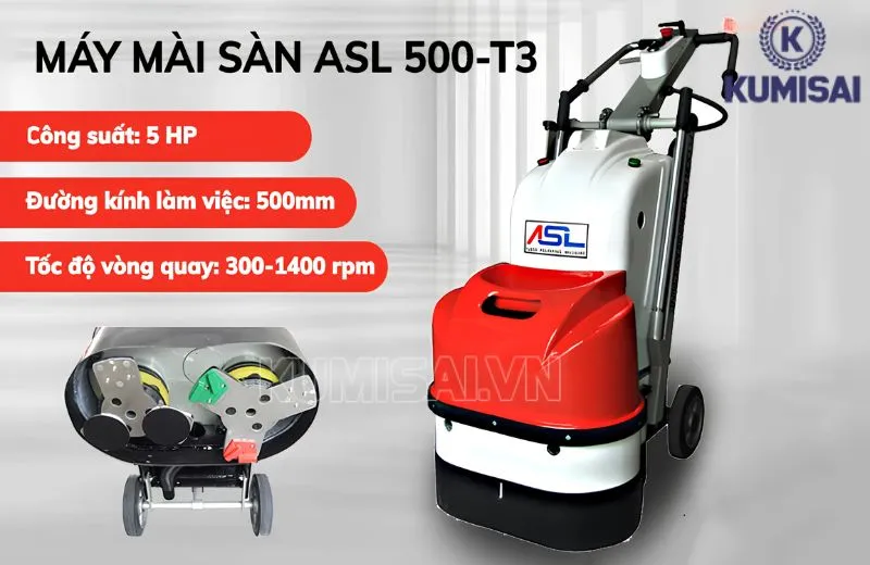 Thiết bị vận hành mạnh mẽ, đảm nhiệm tốt vai trò mài sàn