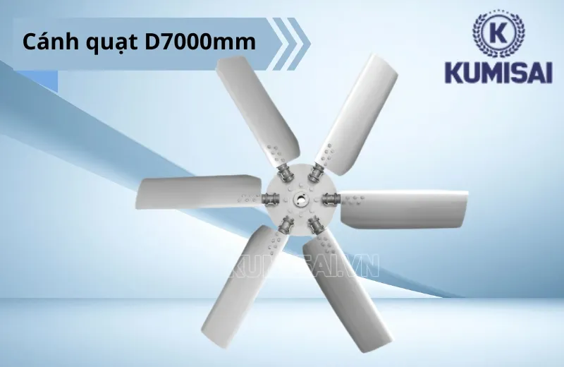Cánh quạt D7000mm trên tháp giải nhiệt