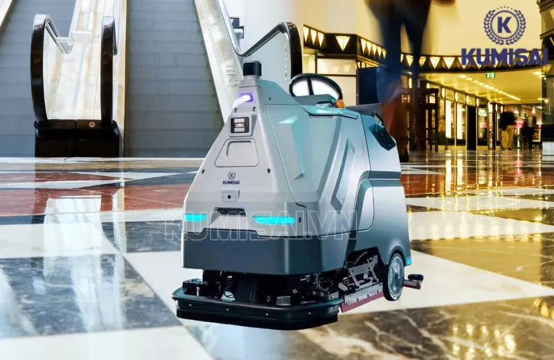 Hình ảnh robot chà sàn Kumisai KMS810 (đứng lái được)