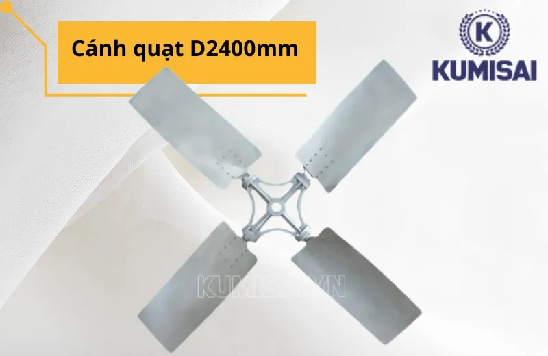 Cánh quạt D2400mm có khả năng tạo gió lớn, làm mát nhanh