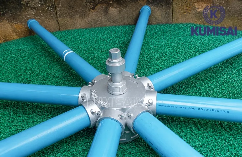 Đầu phun DN 250 giúp nước được phân bổ đều và rộng khắp khối tản nhiệt