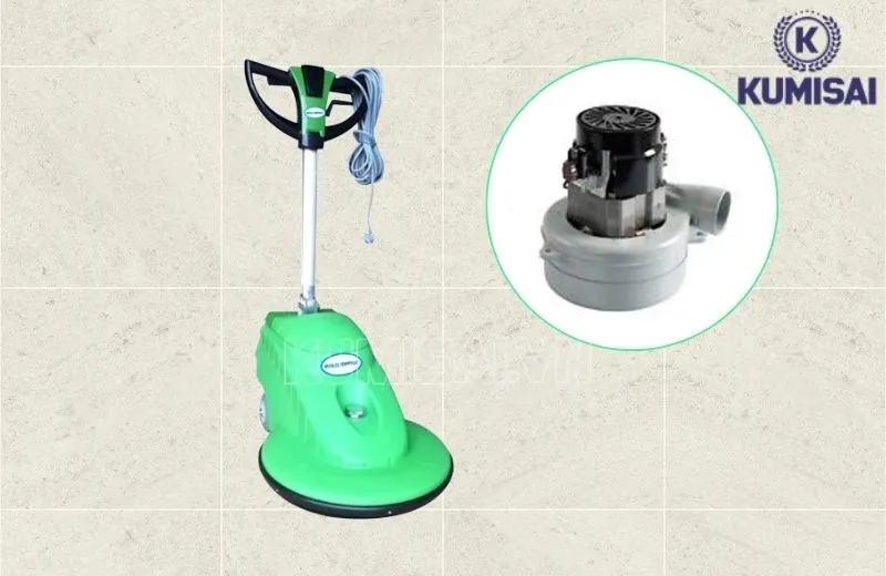Bên trong máy chứa mô tơ công suất 1,5kW Bên trong máy chứa mô tơ công suất 1,5kW