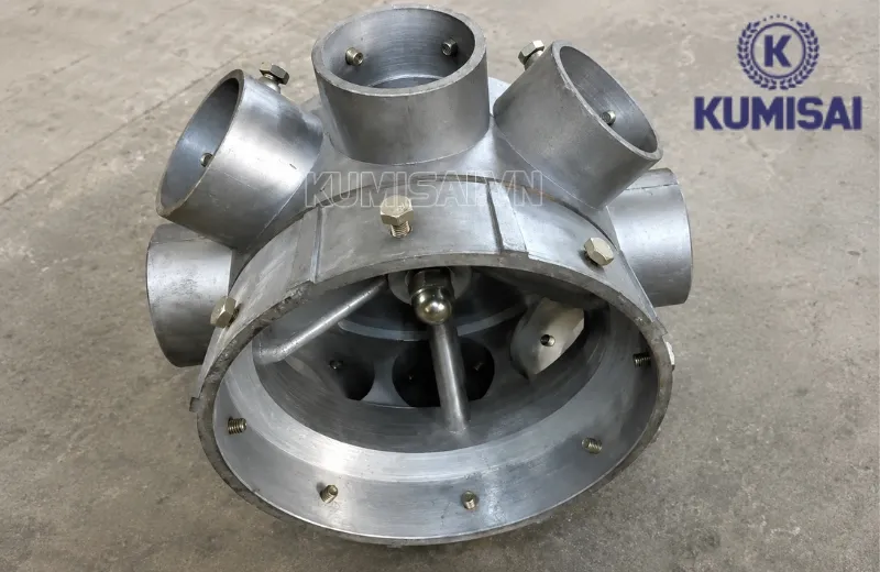 Đầu phun DN 300 làm từ hợp kim nhôm đúc nguyên khối