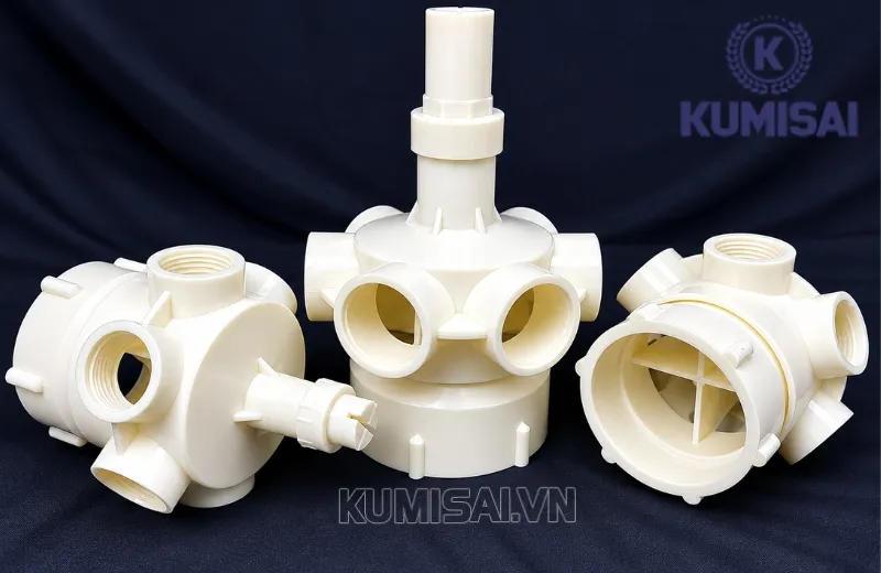 Đầu phun bằng nhựa có nhiều kích thước khác nhau