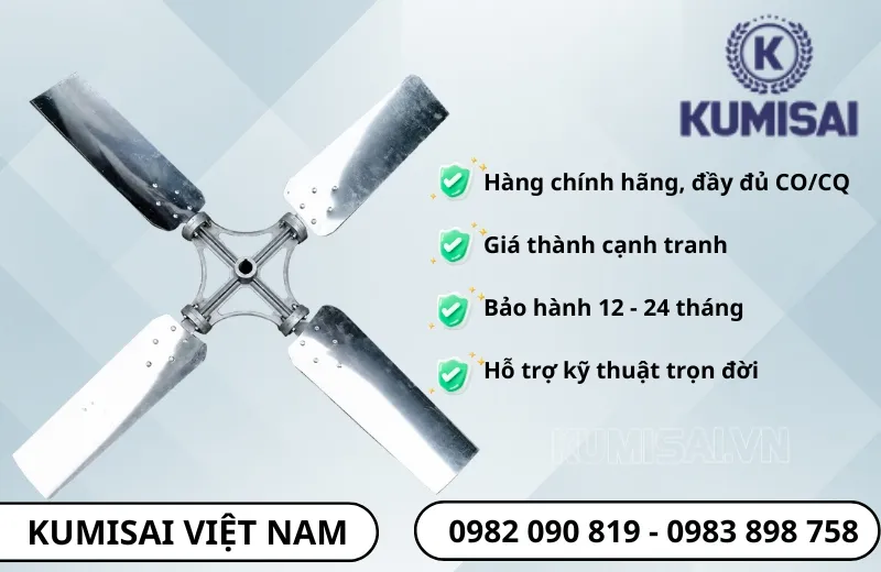 Mua cánh quạt D1200m tại Kumisai Việt Nam nhằm đảm bảo hàng chính hãng