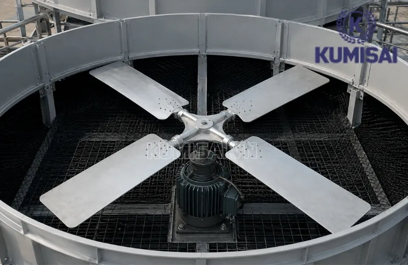 Cánh quạt D3800mm tham gia trực tiếp vào quá trình tạo luồng khí lưu thông Cánh quạt D3800mm tham gia trực tiếp vào quá trình tạo luồng khí lưu thông