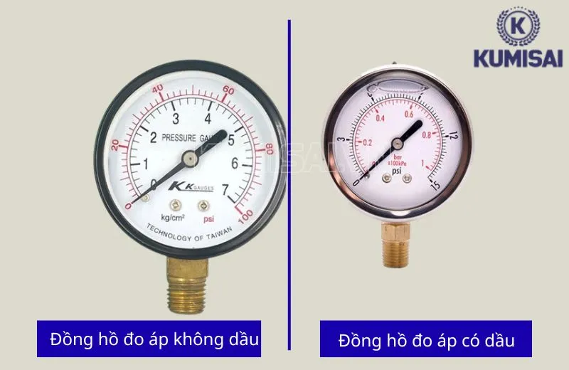 Đồng hồ đo áp có dầu và không dầu Đồng hồ đo áp có dầu và không dầu
