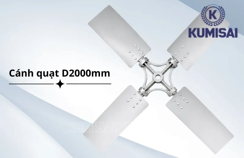 Cánh quạt D2000mm cho hệ thống tháp giải nhiệt công nghiệp