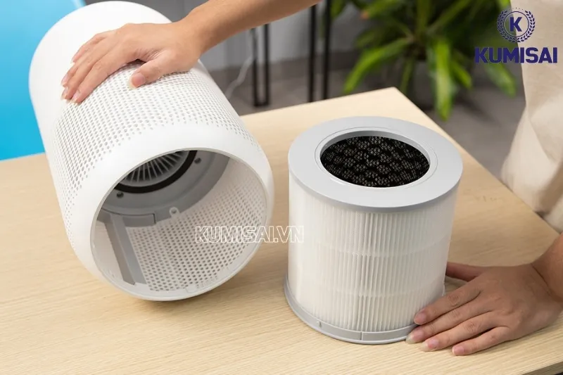 Không rửa bộ lọc HEPA bằng nước