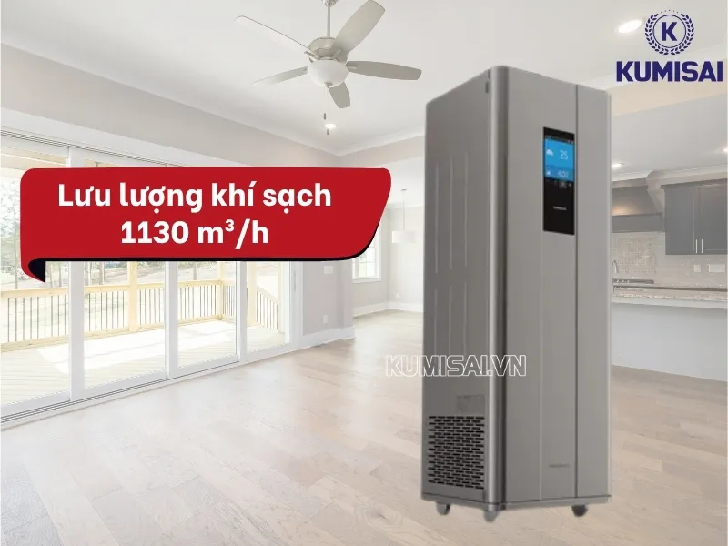 Máy cung cấp lượng không khí sạch lên đến 1130 m³/h 