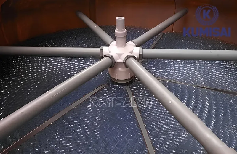 Đầu phun DN 90 tham gia trực tiếp vào quá trình phân phối nước làm mát