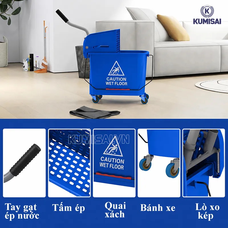 Các bộ phận chính của xe dọn vệ sinh Kumisai