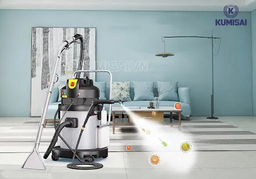 Máy giặt thảm tích hợp công nghệ phun hơi nước, diệt khuẩn Máy giặt thảm tích hợp công nghệ phun hơi nước, diệt khuẩn