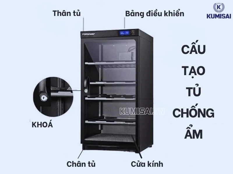 Cấu tạo chung của tủ chống ẩm