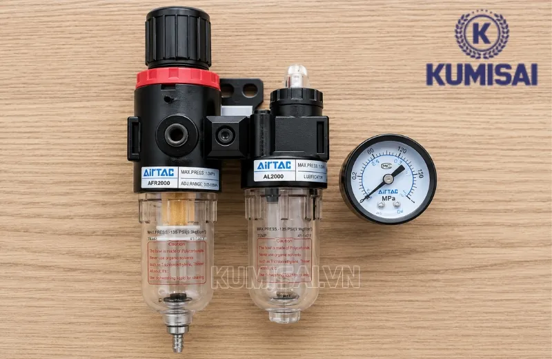 Cấu tạo của bộ lọc khí nén đôi Airtac loại nhỏ