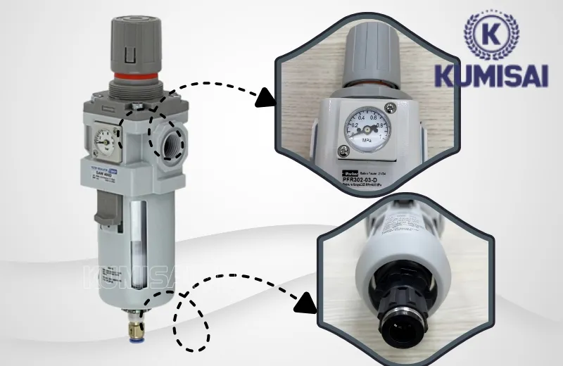 Cấu tạo bộ lọc nước khí nén đơn loại lớn Cấu tạo bộ lọc nước khí nén đơn loại lớn