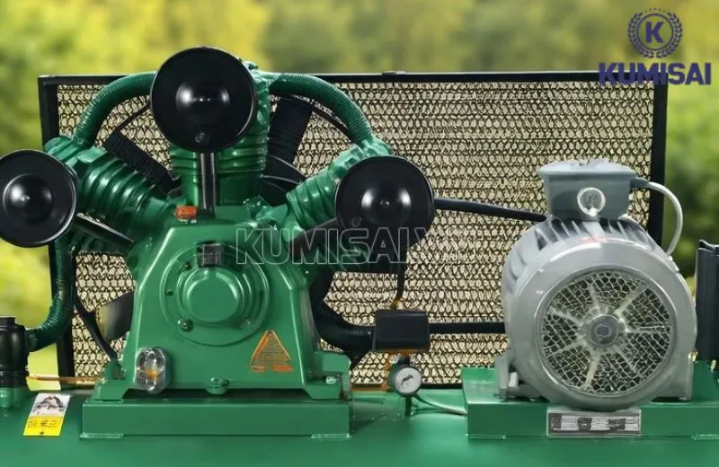 Đầu nén và động cơ của máy vận hành êm ái Đầu nén và động cơ của máy vận hành êm ái