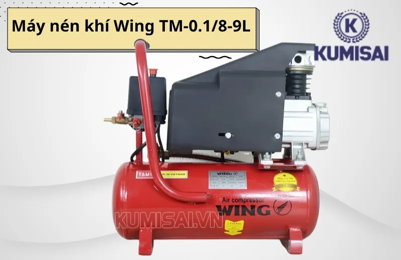 Máy nén khí mini đầu liền Wing TM-0.1/8-9L Máy nén khí mini đầu liền Wing TM-0.1/8-9L