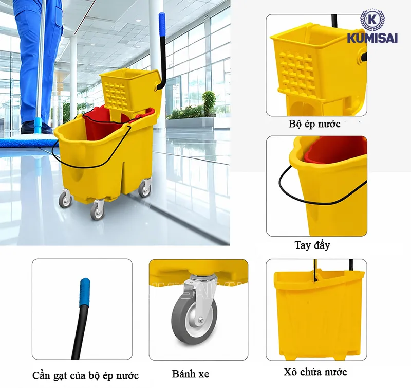 Xe làm vệ sinh Kumisai gồm những bộ phận nào? Xe làm vệ sinh Kumisai gồm những bộ phận nào?