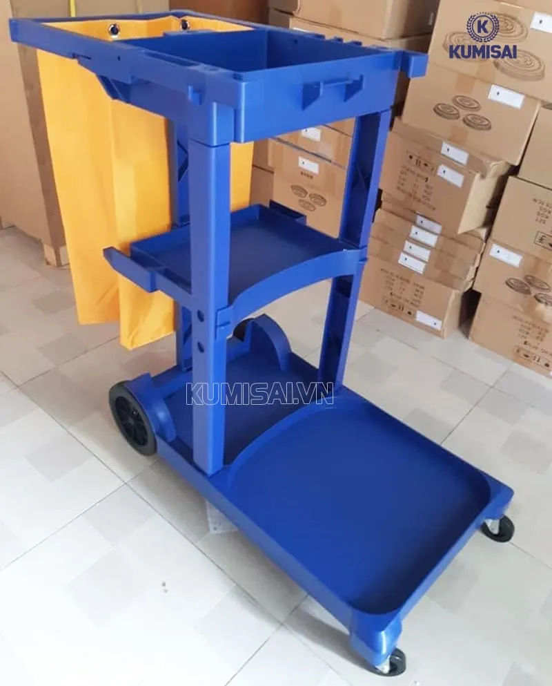 Xe đẩy dọn phòng 3 tầng Kumisai chuyên dụng