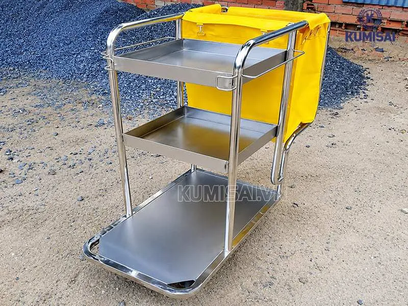 Xe đẩy dọn vệ sinh 3 tầng WY 49 