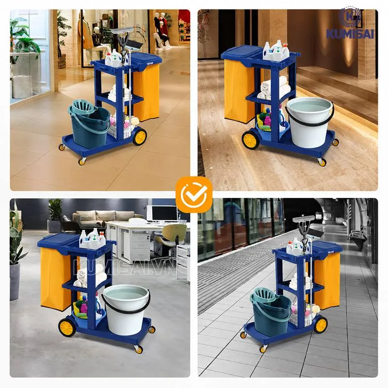 Những lợi ích nổi bật của xe đẩy vệ sinh 3 tầng