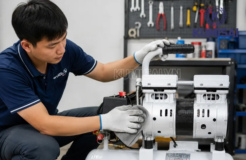 Vệ sinh máy nén khí Wing TW-OF550-25L định kỳ