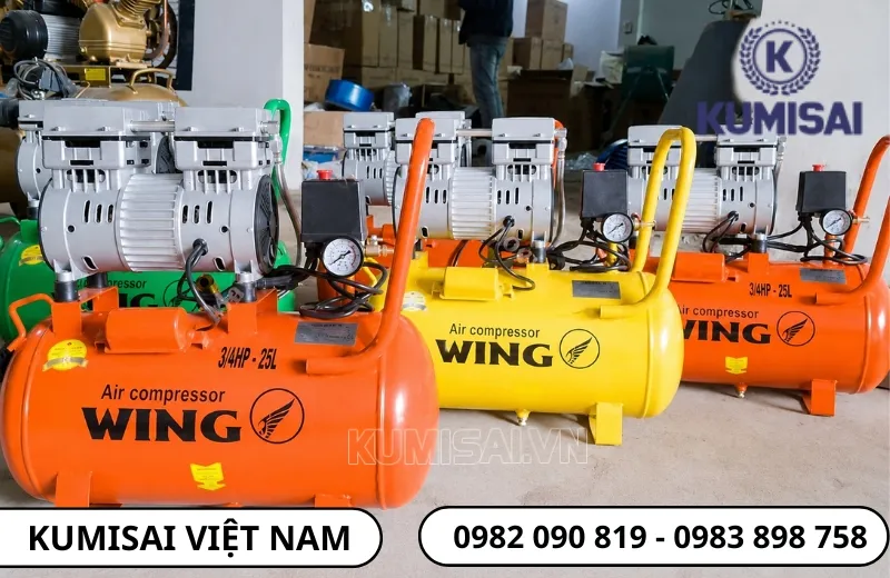 Mua máy nén khí mini Wing TW-OF550-25L chính hãng, giá tốt tại Kumisai