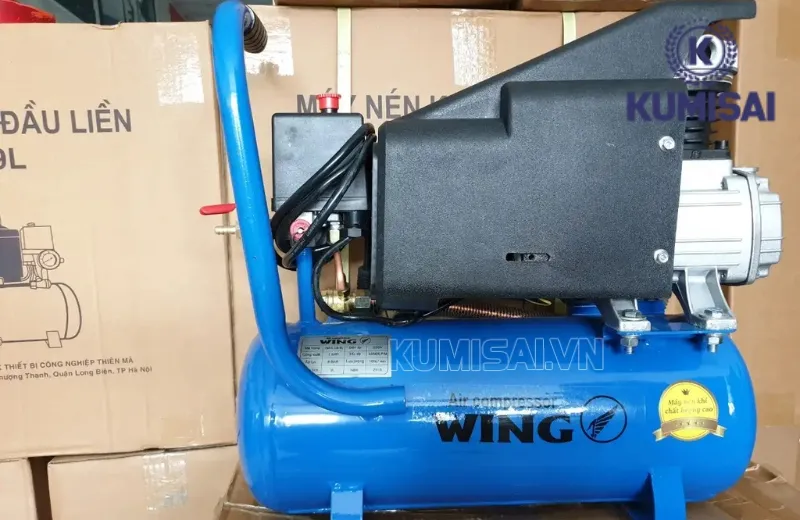 Máy nén khí Wing TM-0.1/8-25L hoạt động với công suất 1.5HP Máy nén khí Wing TM-0.1/8-25L hoạt động với công suất 1.5HP