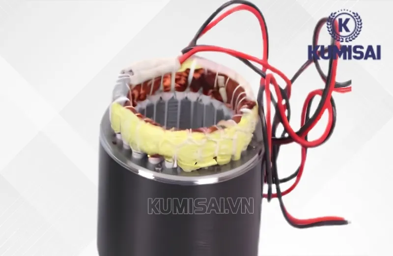 Motor dây đồng cho phép Wing TW-OF750-25L vận hành bền bỉ, êm ái