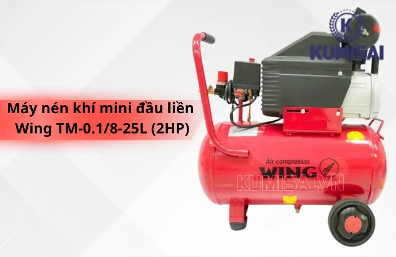 Máy nén khí mini đầu liền Wing TM-0.1/8-25L (2HP) Máy nén khí mini đầu liền Wing TM-0.1/8-25L (2HP)