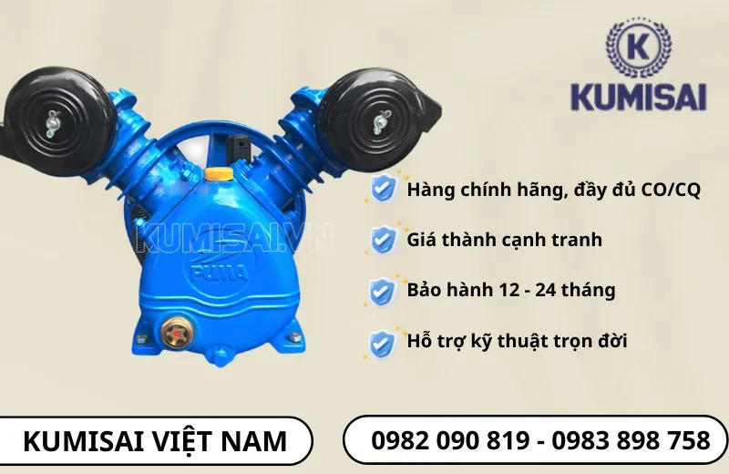 Kumisai Việt Nam phân phối chính hãng đầu nén khí Puma PX190