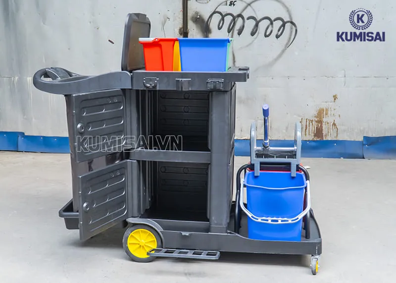 Xe đẩy làm vệ sinh khách sạn Kumisai KMS AF08190H Xe đẩy làm vệ sinh khách sạn Kumisai KMS AF08190H