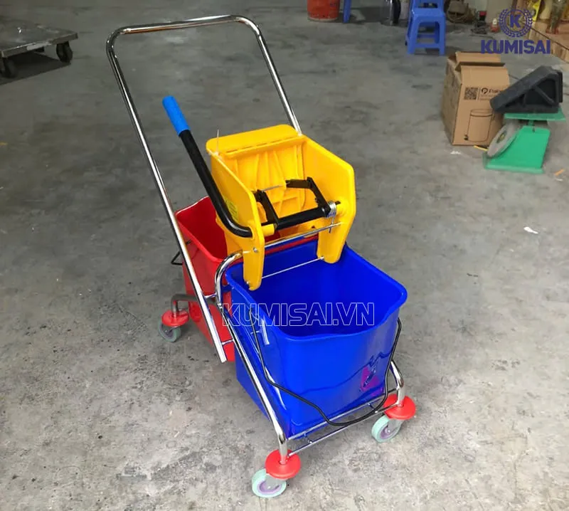 Xe đẩy vệ sinh 2 xô AF08071