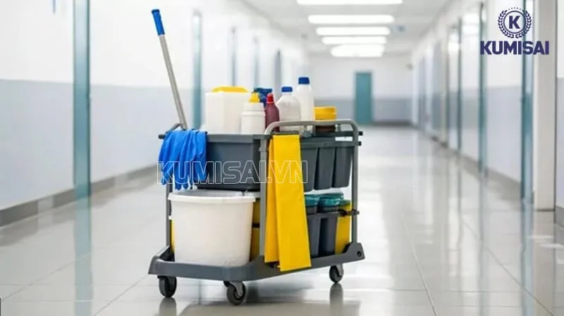 Giá xe đẩy dọn vệ sinh bệnh viện. Giá xe đẩy dọn vệ sinh bệnh viện.