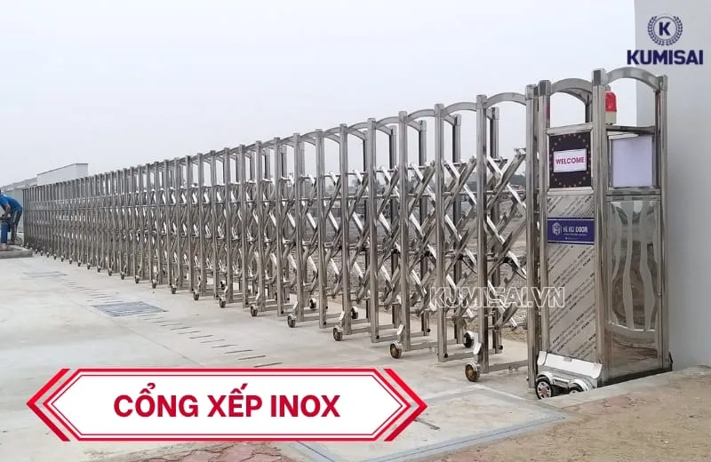 Cổng xếp inox - Hiện đại, tiện lợi, kiểm soát an ninh tốt Cổng xếp inox - Hiện đại, tiện lợi, kiểm soát an ninh tốt