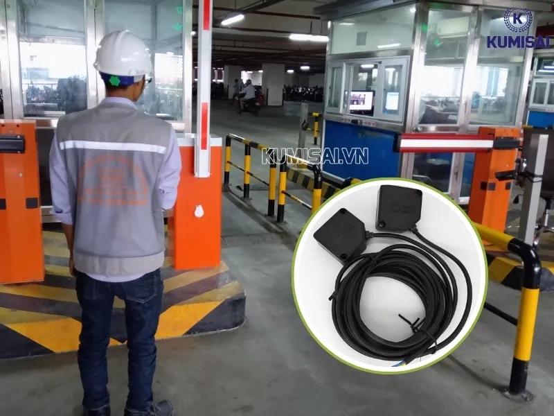 Cảm biến đa tia Photo cell PMF50TF-25MRF được lắp đặt tại các hệ thống barie Cảm biến đa tia Photo cell PMF50TF-25MRF được lắp đặt tại các hệ thống barie