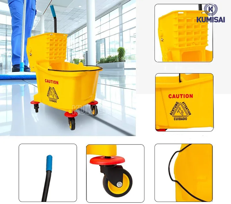 Các bộ phận chính của xe vắt móp đơn Kumisai 24 lít Các bộ phận chính của xe vắt móp đơn Kumisai 24 lít
